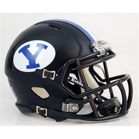 RIDDELL Riddell 9585590251 BYU Cougars Riddell Replica Mini Speed Style Helmet; Matte Black 9585590251